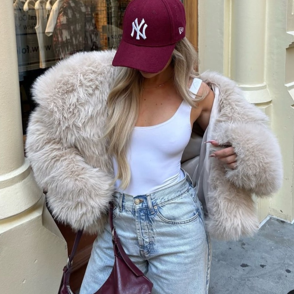 Faux Fur Coat women shaggy fluffy jacket